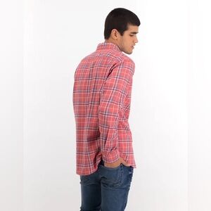 American Eagle Plaid Cotton Button Down Shirt